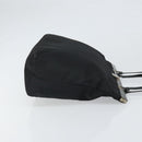 PRADA Tote Bag Nylon Black Silver Auth ti3730-3