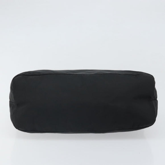 PRADA Tote Bag Nylon Black Silver Auth ti3730