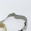 PRADA Canapa PM Hand Bag Canvas 2way Gray Gold Auth ti3731-15
