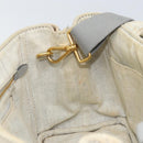 PRADA Canapa PM Hand Bag Canvas 2way Gray Gold Auth ti3731-21