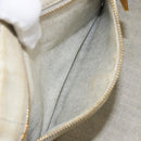PRADA Canapa PM Hand Bag Canvas 2way Gray Gold Auth ti3731-24
