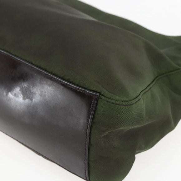 PRADA Shoulder Bag Nylon Khaki Auth ti3732