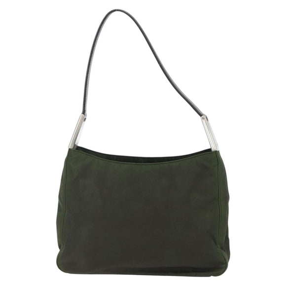 PRADA Shoulder Bag Nylon Khaki Auth ti3732