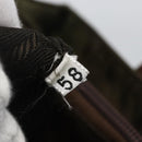 PRADA Handtas Nylon Leer Kaki Zilver Auth ti3735-12