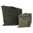 PRADA Shoulder Bag Nylon 2 Set Khaki Auth ti3736-1