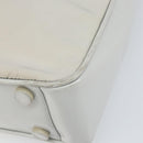 PRADA Tote Bag Nylon Leder Grau Silber Auth ti3737-14