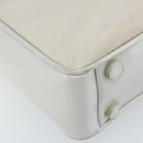 PRADA Tote Bag Nylon Leder Grau Silber Auth ti3737-15