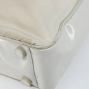 PRADA Tote Bag Nylon Leder Grau Silber Auth ti3737-16