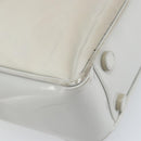 PRADA Tote Bag Nylon Leder Grau Silber Auth ti3737-9