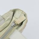PRADA Tote Bag Nylon Leder Grau Silber Auth ti3737-10
