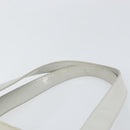 PRADA Tote Bag Nylon Leder Grau Silber Auth ti3737-8