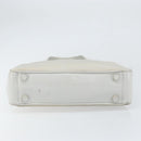 PRADA Tote Bag Nylon Leder Grau Silber Auth ti3737-5