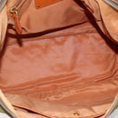 PRADA Tote Bag Nylon Leather Khaki Gold Auth ti3738-11