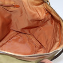PRADA Tote Bag Nylon Leather Khaki Gold Auth ti3738-23