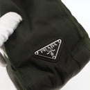 PRADA Shoulder Bag Nylon Plastic Leather Khaki Auth ti3739-14