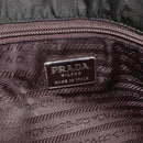 PRADA Shoulder Bag Nylon Plastic Leather Khaki Auth ti3739-15
