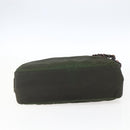 PRADA Shoulder Bag Nylon Plastic Leather Khaki Auth ti3739-9
