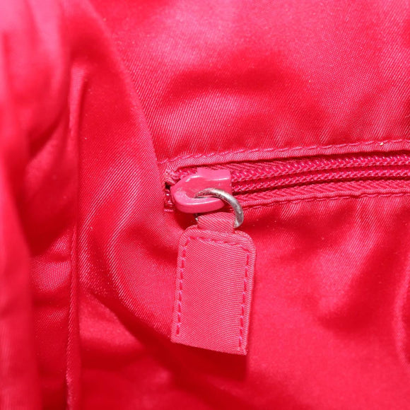 PRADA Tote Bag Nylon plastic Red Auth ti3740
