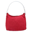 PRADA Tote Bag Nylon plastic Red Auth ti3740-2