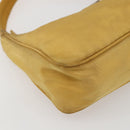 PRADA Hand Bag Nylon Yellow Silver Auth ti3741-14