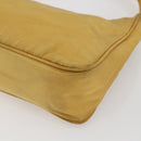 PRADA Hand Bag Nylon Yellow Silver Auth ti3741-15