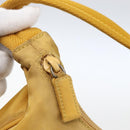 PRADA Hand Bag Nylon Yellow Silver Auth ti3741-10