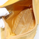 PRADA Hand Bag Nylon Yellow Silver Auth ti3741-11