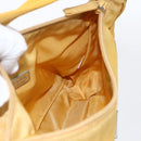 PRADA Hand Bag Nylon Yellow Silver Auth ti3741-19