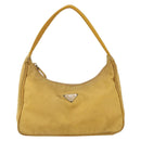 PRADA Hand Bag Nylon Yellow Silver Auth ti3741-13