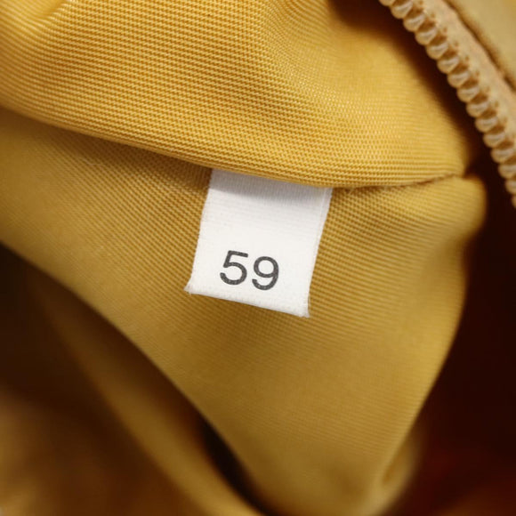 PRADA Hand Bag Nylon Yellow Silver Auth ti3741