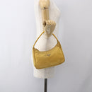 PRADA Hand Bag Nylon Yellow Silver Auth ti3741-21