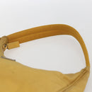 PRADA Hand Bag Nylon Yellow Silver Auth ti3741-8