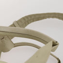 PRADA Boston Bag Nylon Cream Beige Auth ti3742-15