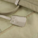PRADA Boston Bag Nylon Cream Beige Auth ti3742-20