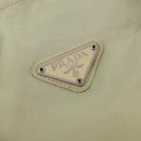 PRADA Boston Bag Nylon Cream Beige Auth ti3742-21