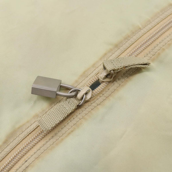 PRADA Boston Bag Nylon Cream Beige Auth ti3742