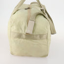 PRADA Boston Bag Nylon Cream Beige Auth ti3742-4