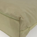 PRADA Tote Bag Nylon Cream Silver Auth ti3744-16