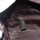 PRADA Tote Bag Nylon Cream Silver Auth ti3744-21