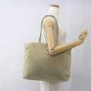 PRADA Tote Bag Nylon Cream Silver Auth ti3744-23