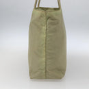 PRADA Tote Bag Nylon Cream Silver Auth ti3744-4
