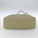 PRADA Tote Bag Nylon Cream Silver Auth ti3744-5