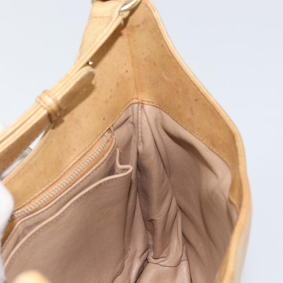 GUCCI Umhängetasche Leder Beige Gold 007 112 0094 Auth ti3745