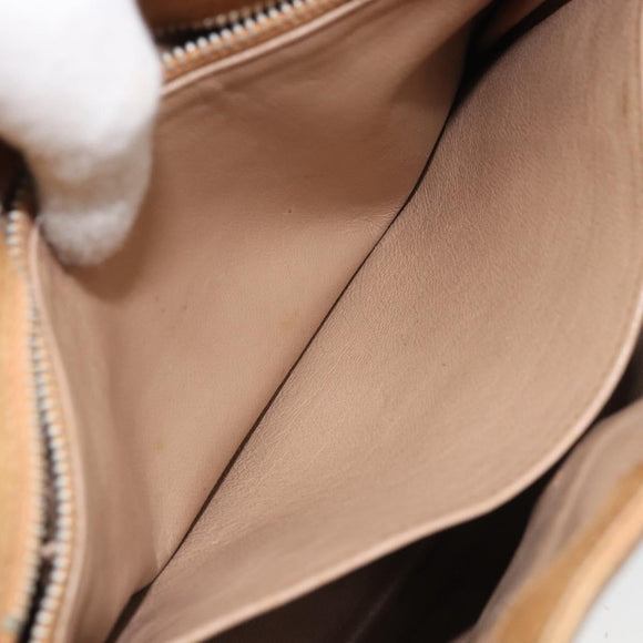 GUCCI Umhängetasche Leder Beige Gold 007 112 0094 Auth ti3745