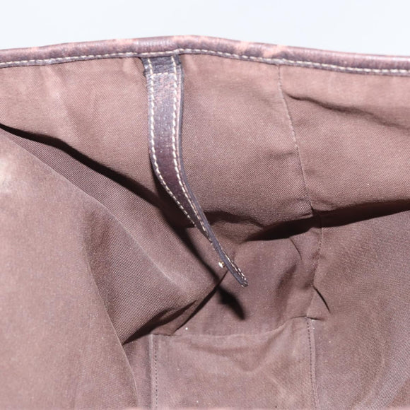 GUCCI GG Canvas Web Sherry Line Draagtas Beige Goud 163805 Auth ti3747