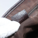 GUCCI GG Canvas Web Sherry Line Draagtas Beige Goud 163805 Auth ti3747-11
