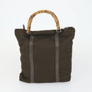 GUCCI Bag Nylon 2 Set Khaki Black Auth ti3748-11