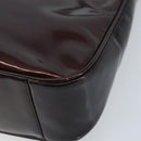 GUCCI Bamboo Hand Bag Patent leather 2way Brown Gold 001 1705 1638 Auth ti3749-15