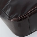 GUCCI Bamboo Hand Bag Patent leather 2way Brown Gold 001 1705 1638 Auth ti3749-16