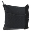 GUCCI GG Canvas Shoulder Bag Black Silver 145857 Auth ti3750-1